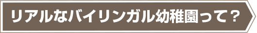 リアルなバイリンガル幼稚園って？